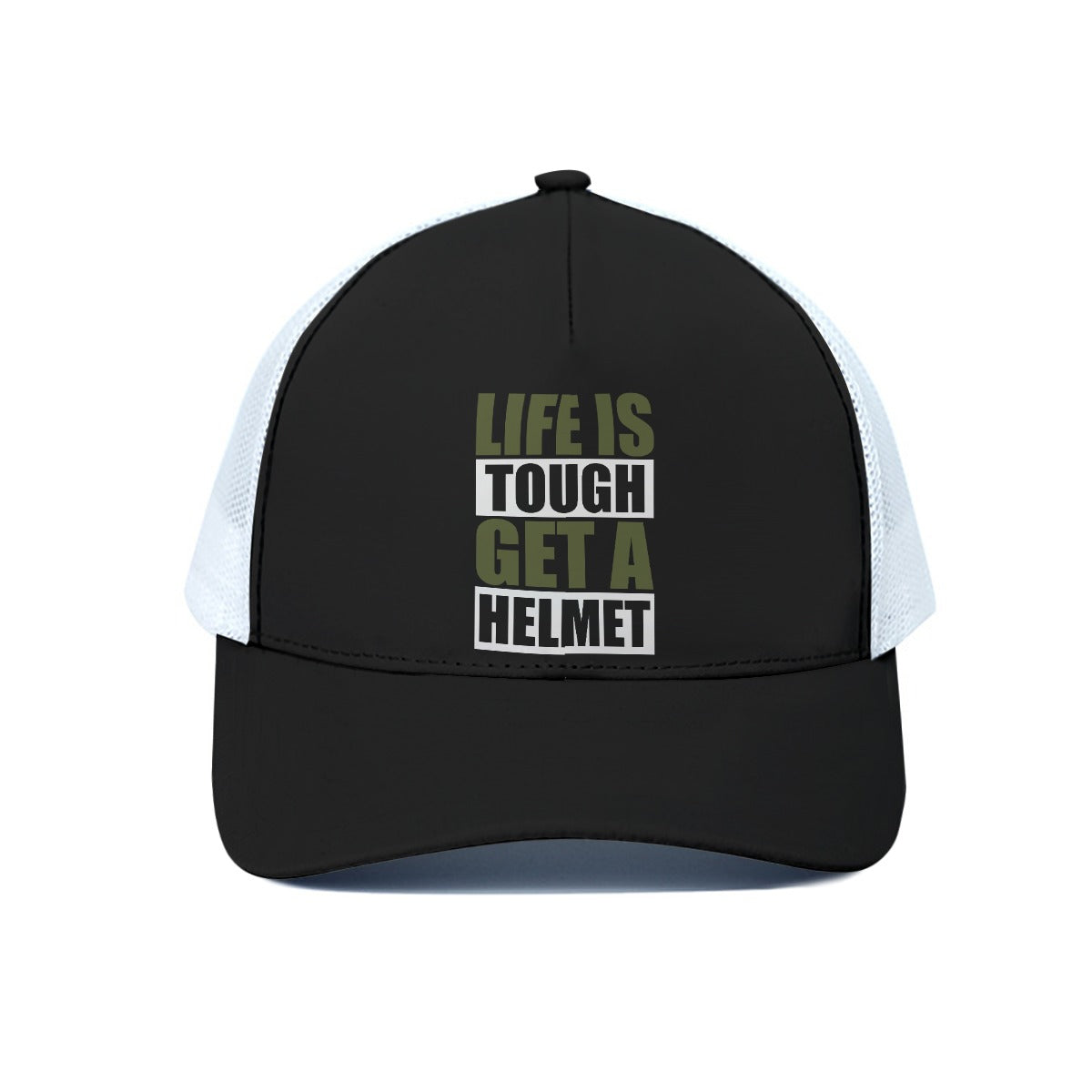TRUCKER HAT - Life is tough get a helmet